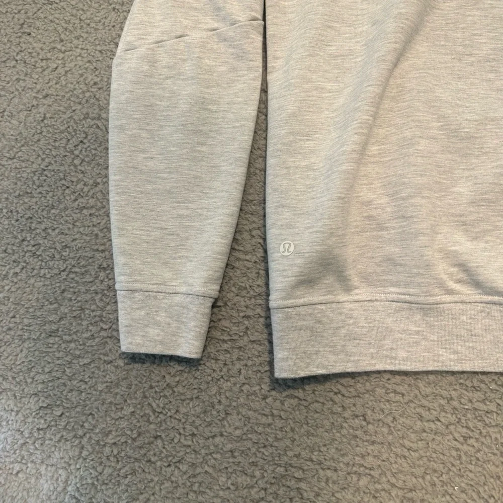 Lululemon City Sweat Pullover Hoodie Heathered Ultra Light Grey Size Small
